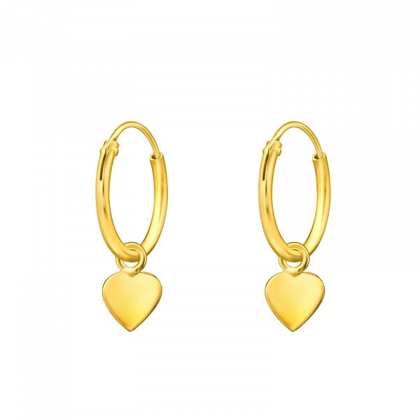 Solid Heart Mini Hoop Earrings