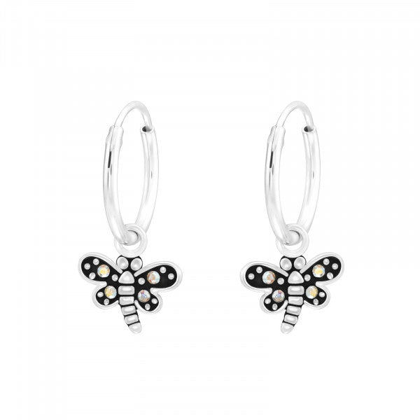 Dragonfly Mini Hoop Earrings