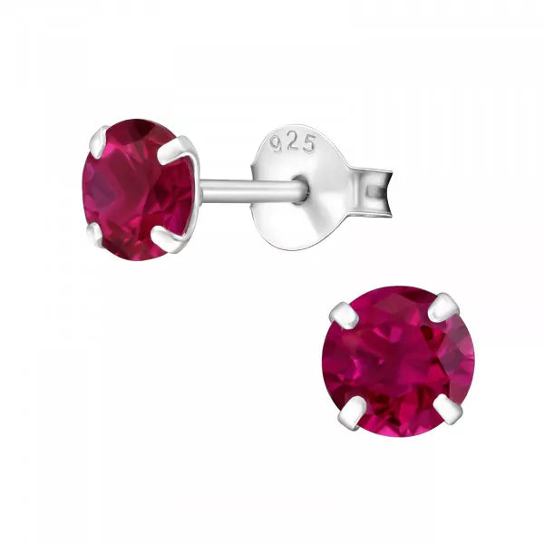 Ruby Stud Earrings - July Birthstone