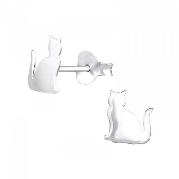 Sitting Cat Stud Earrings