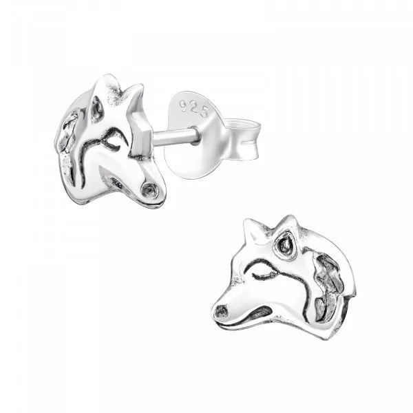 Wolf Head Stud Earrings
