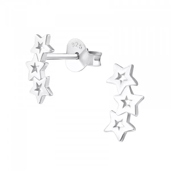 Triple Star Stud Earrings