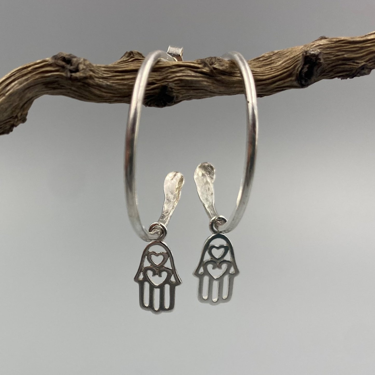 Hansa half hoop earrings in Sterling Silver