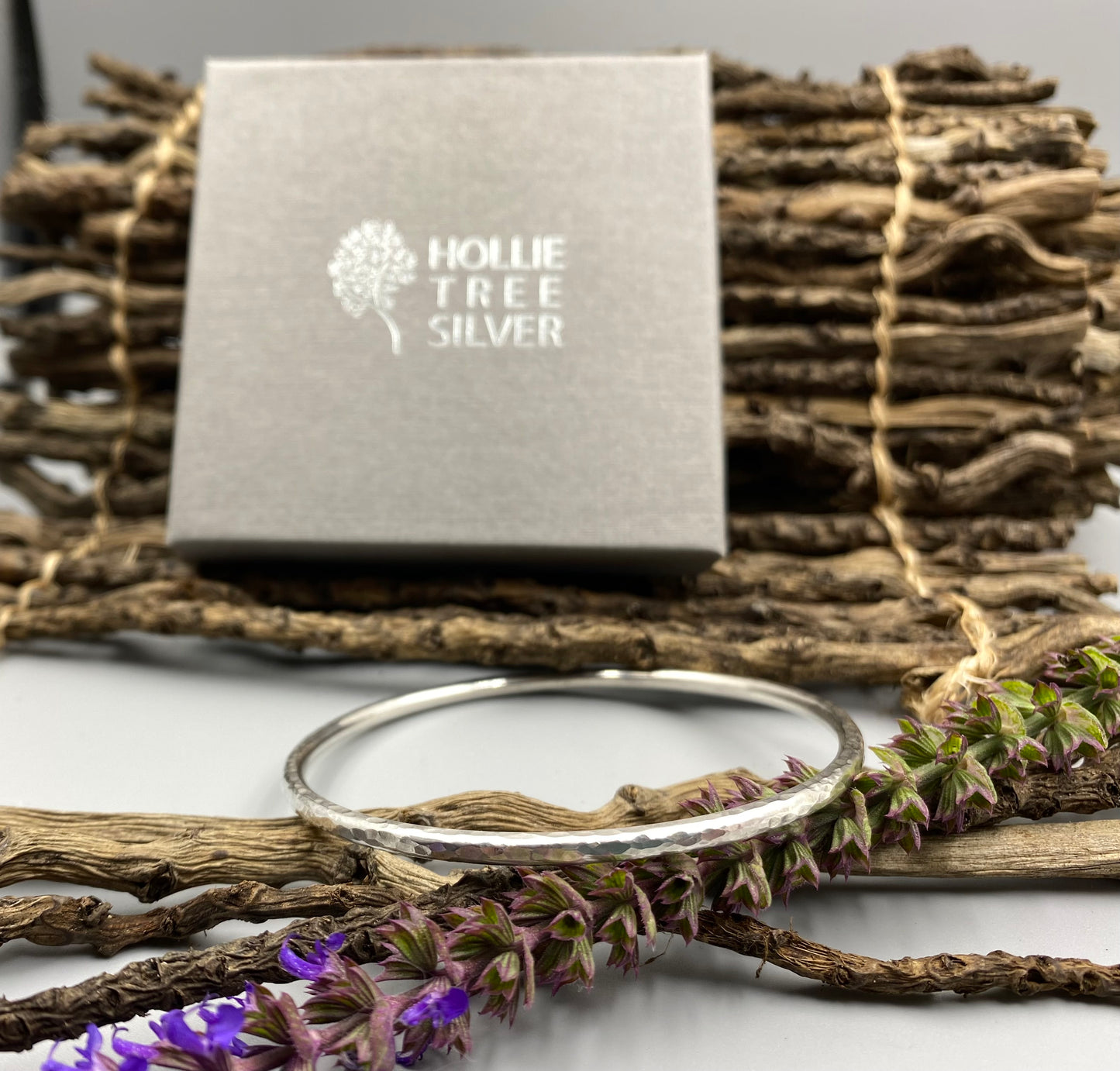 Sterling silver dimple chunky stacker bangle