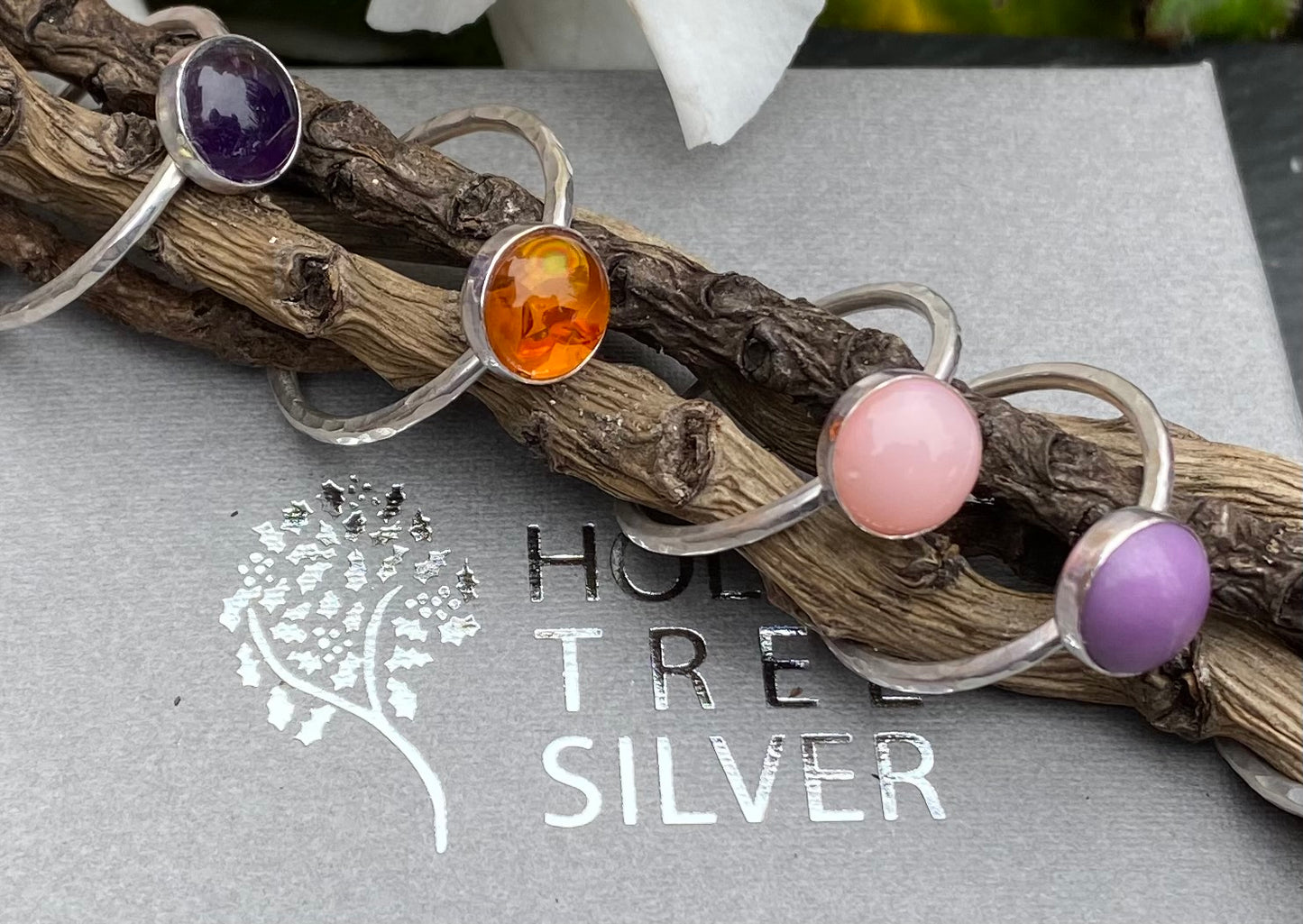 Sterling silver phosphosiderite ring