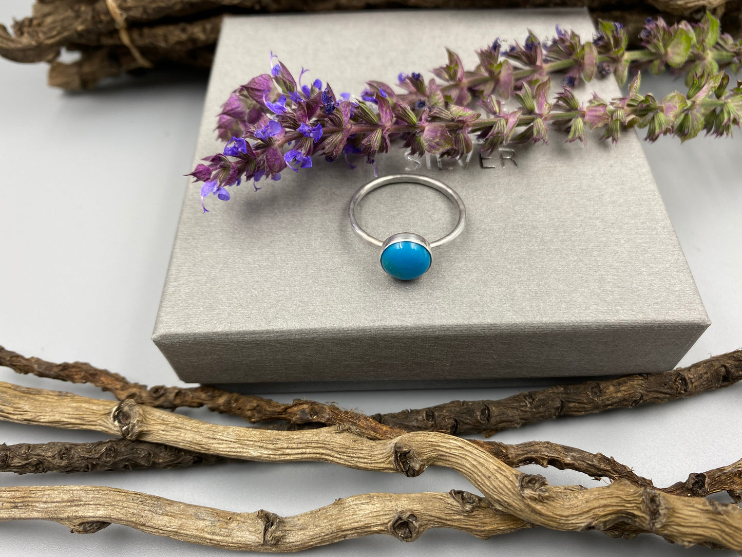 Turquoise ring made with Sterling Silver