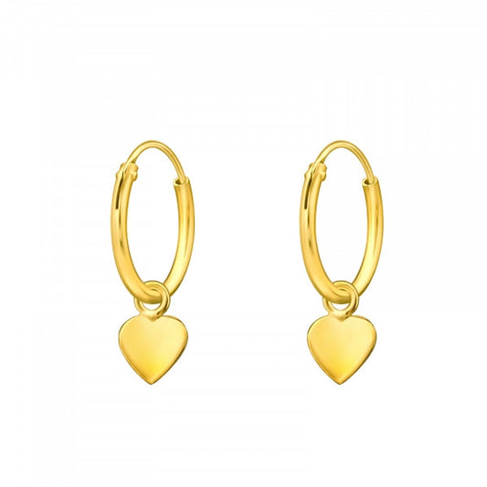 Solid Heart Mini Hoop Earrings