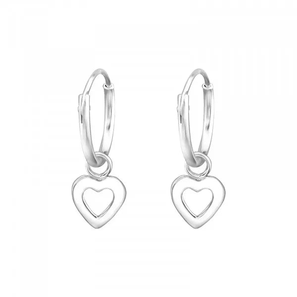 Open Heart Mini Hoop Earrings