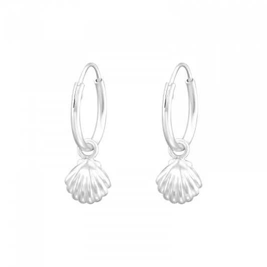 Shell Mini Hoop Earrings