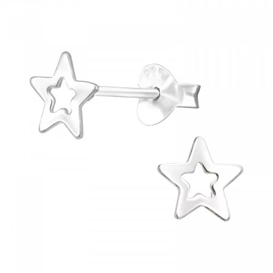 Open star Stud Earrings