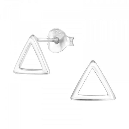 Open Triangle Stud Earrings