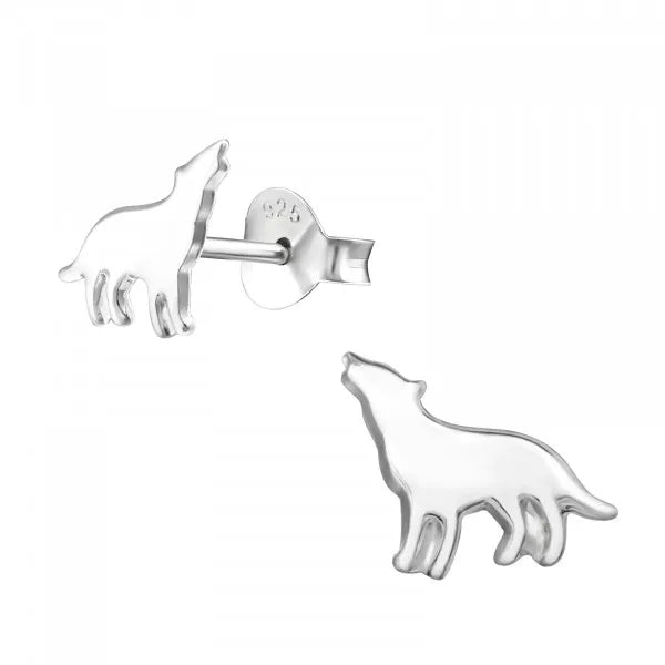 Wolf Howling Stud Earrings