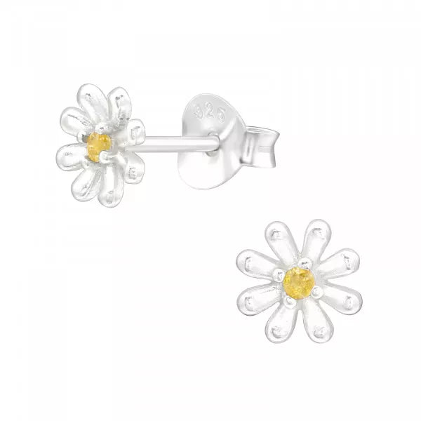 Yellow Daisy Stud Earrings