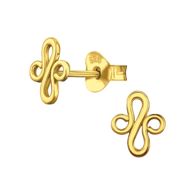 Infinity Cross Gold Stud