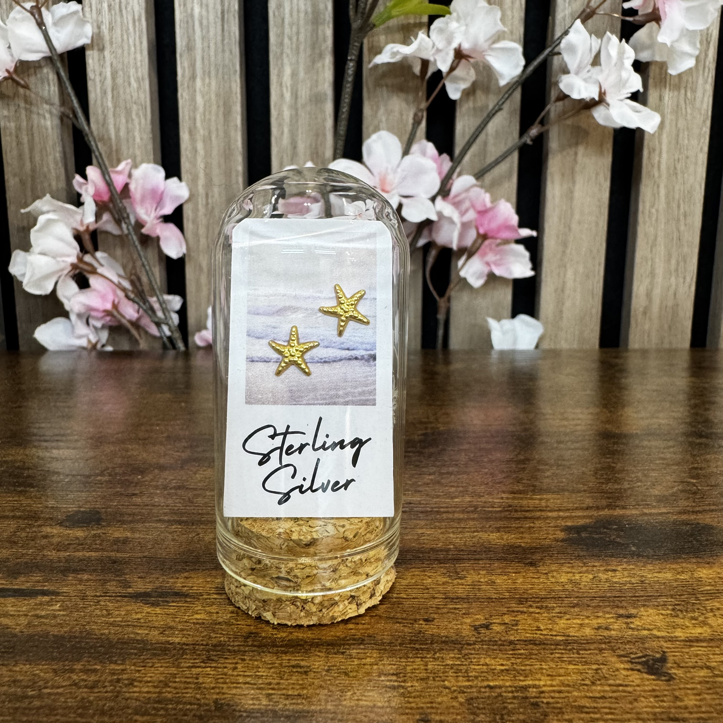 Dimpled Starfish - Gold Polaroid