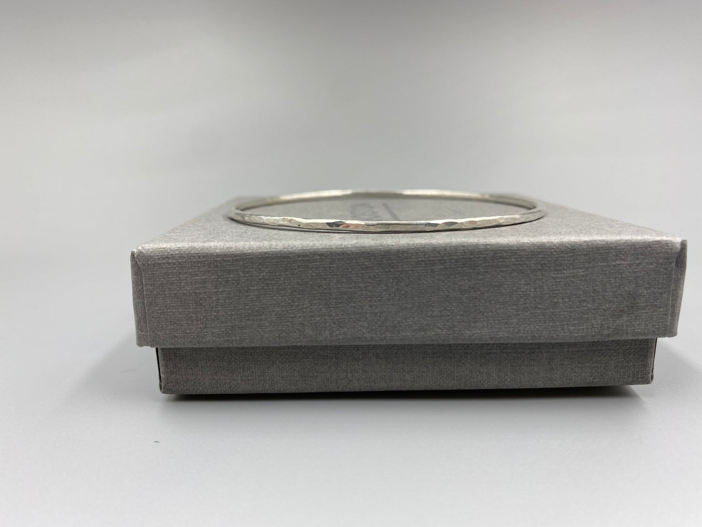 Sterling silver dimple square stacker bangle