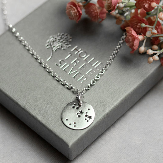 Sagittarius Star Sign Constellation necklace in Sterling Silver