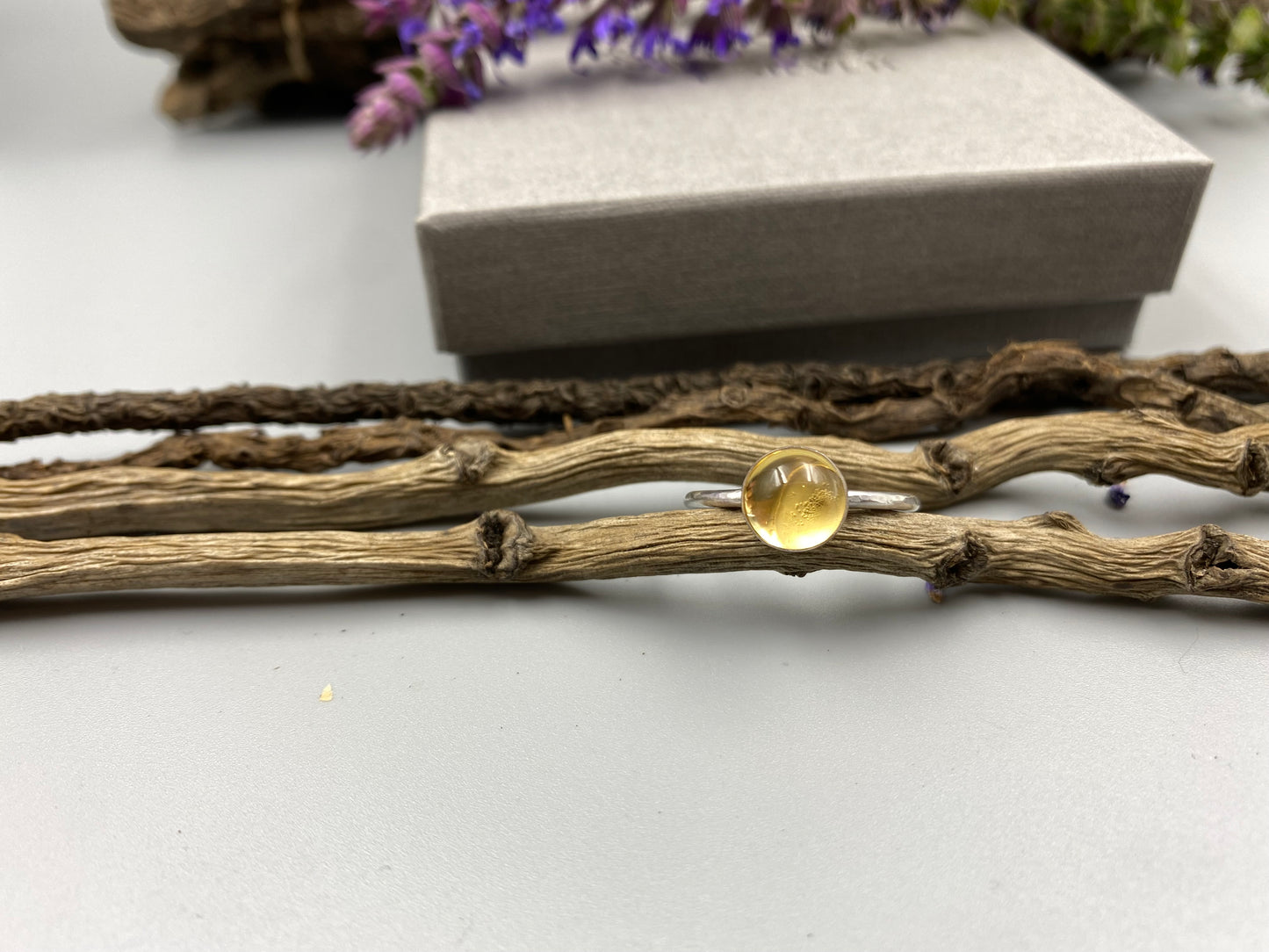 Citrine ring made with Sterling Silver